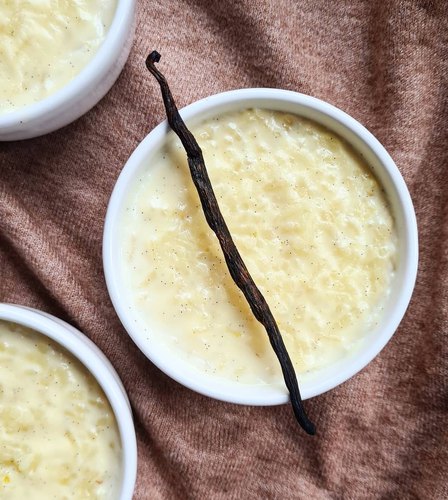 Riz au lait d'auteur, vanille et rhum agricole